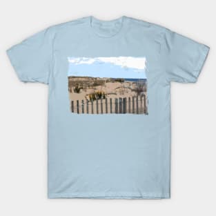 Lispe Beach Dune with Fence T-Shirt